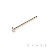 14K Gold NOSE FISHTAIL WITH ROUND PRONG SET